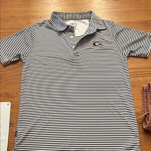 UGA Black and White Striped Polo Shirt